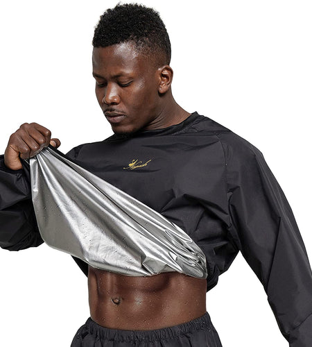 Sauna Suit for Men anti Torn Sweat Sauna Suit Lightweight Waterproof Men Sauna Suit for Boxing Exercise Get Fitness Working Out