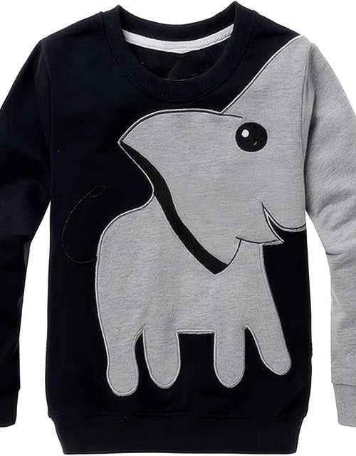 Load image into Gallery viewer, Boys Sweatshirts Elephant Pullover T-Shirts Toddler Cotton Cute Tops Tee Long Sleeve Outdoor Outfit
