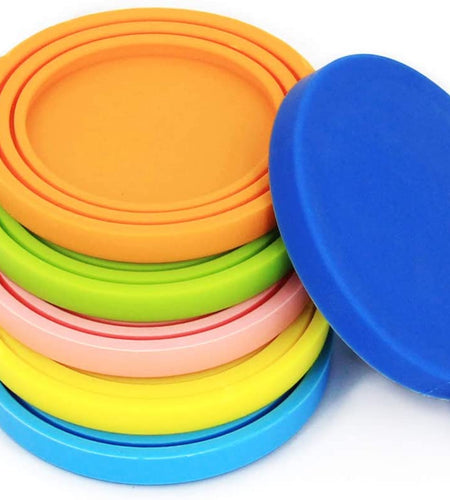 Pet Can Covers/6 Pack Silicone Dog Cat Food Can Lids/Universal Size Fit Most Standard Size Cans