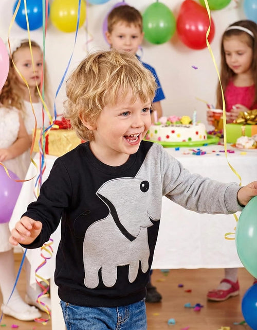 Load image into Gallery viewer, Boys Sweatshirts Elephant Pullover T-Shirts Toddler Cotton Cute Tops Tee Long Sleeve Outdoor Outfit
