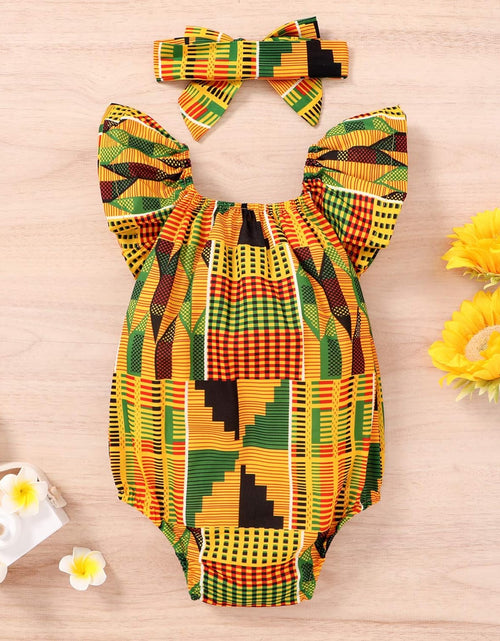 Load image into Gallery viewer, African Baby Clothes Girl Dashiki Ankara Outfit Set
